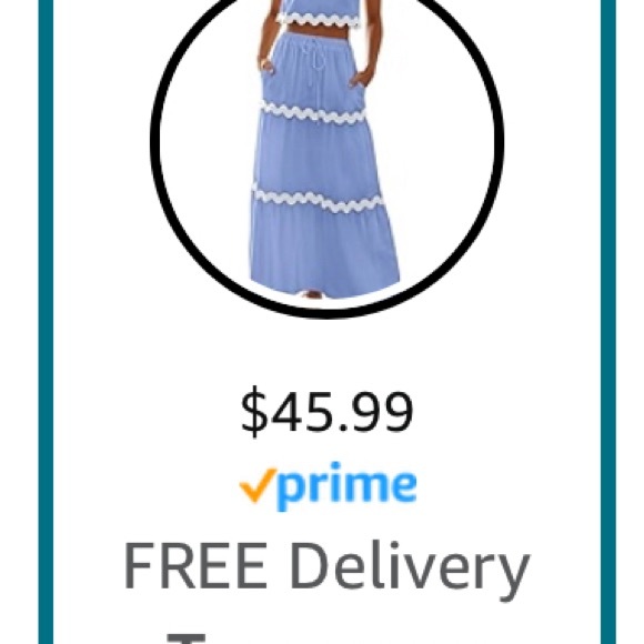 2 piece outfit, Sleeveless crop tank with high waisted maxi skirt. New with tags - Picture 3 of 8